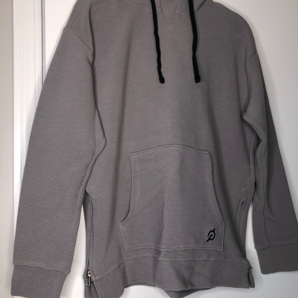 Peloton Gray Heather Zip-Up Sweater